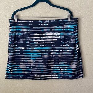 Callaway Blue and White Striped Skort